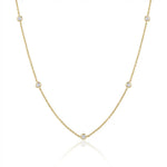 5-Diamond Station Necklace