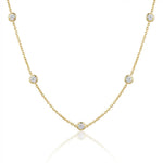 5-Diamond Station Necklace