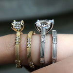 Baguette Diamond Fern Wedding Band