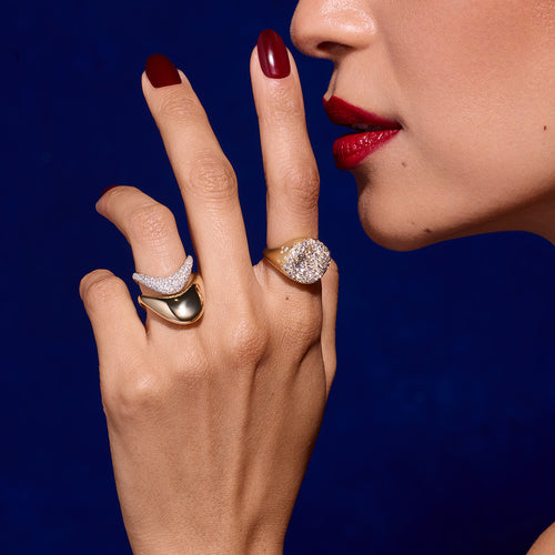 Champagne Diamond Baby Malak Ring Image 2