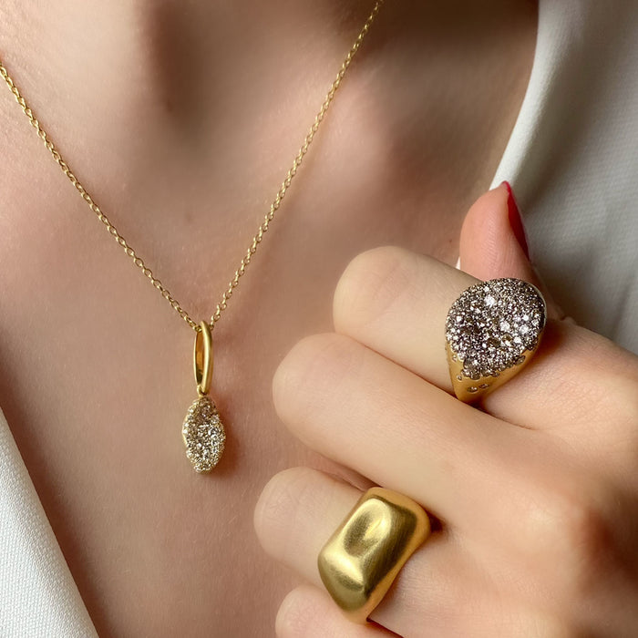 Champagne Diamond Baby Malak Ring