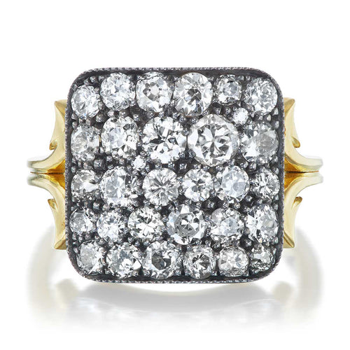 Small Ten Table Diamond Ring