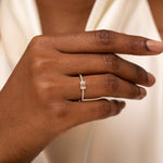 Emerald Cut Diamond Stacking Ring