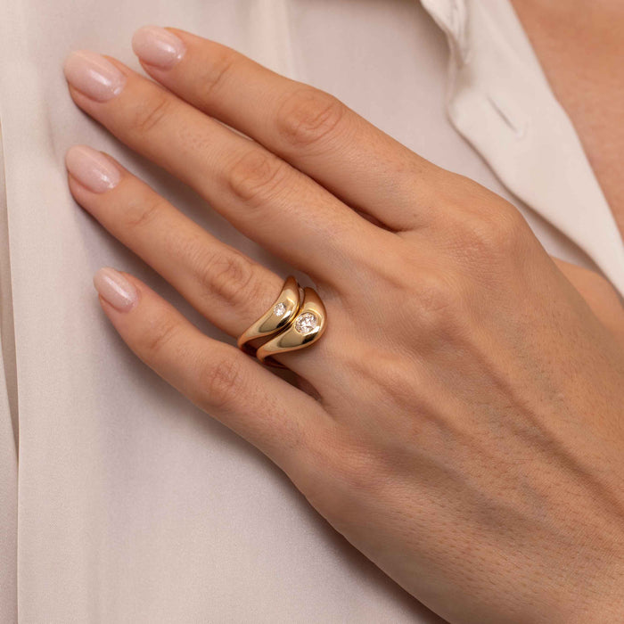 Medium ZAHA Diamond Ring