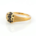 Black Diamond Flush Set Ring