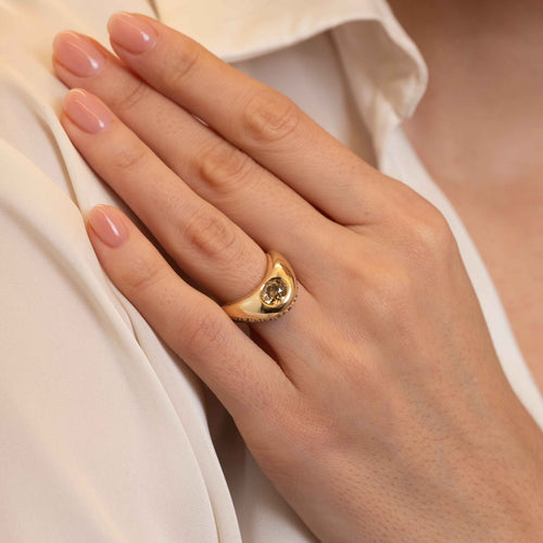 ZAHA's Secret Champagne Diamond Ring Image 2