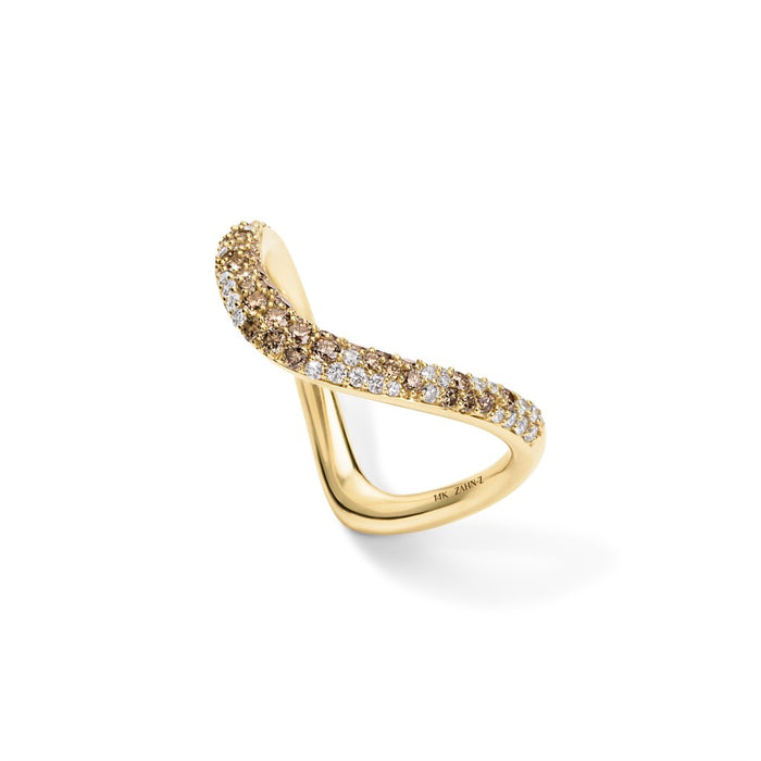 Champagne Diamond Shadow Band