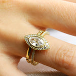 Diamond Viola Wedding Band