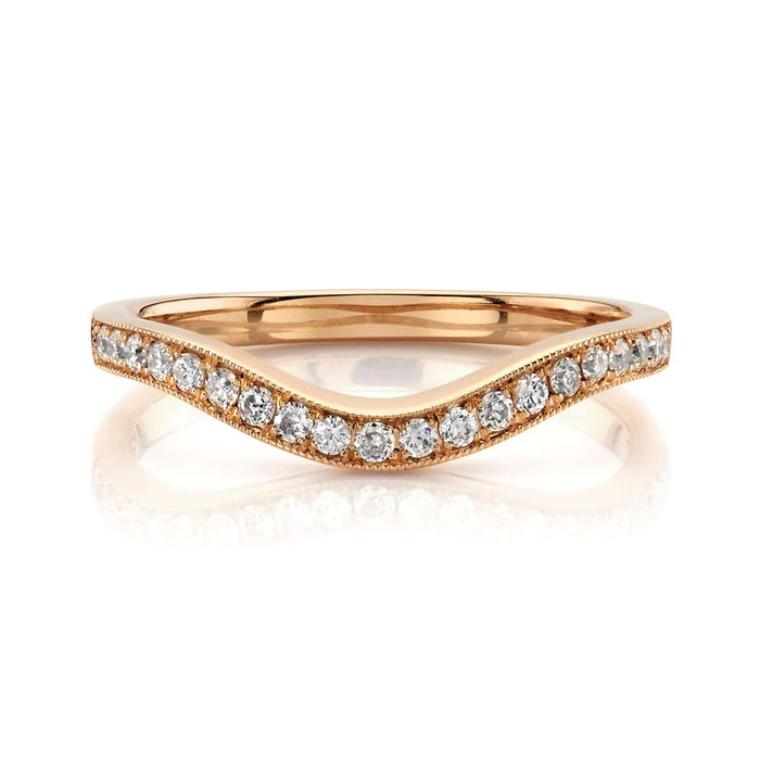 Grace Diamond Curved Wedding Band