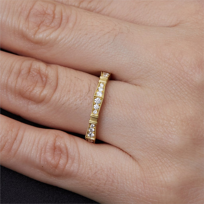 Wide Imogen Diamond Wedding Band