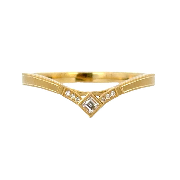 Twyla Diamond Contour Wedding Band