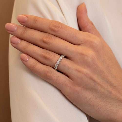 1.01tcw Serena Half Diamond Eternity Band Image 2