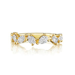 Mixed Cut Diamond Wedding Band