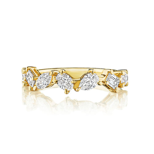 Mixed Cut Diamond Wedding Band