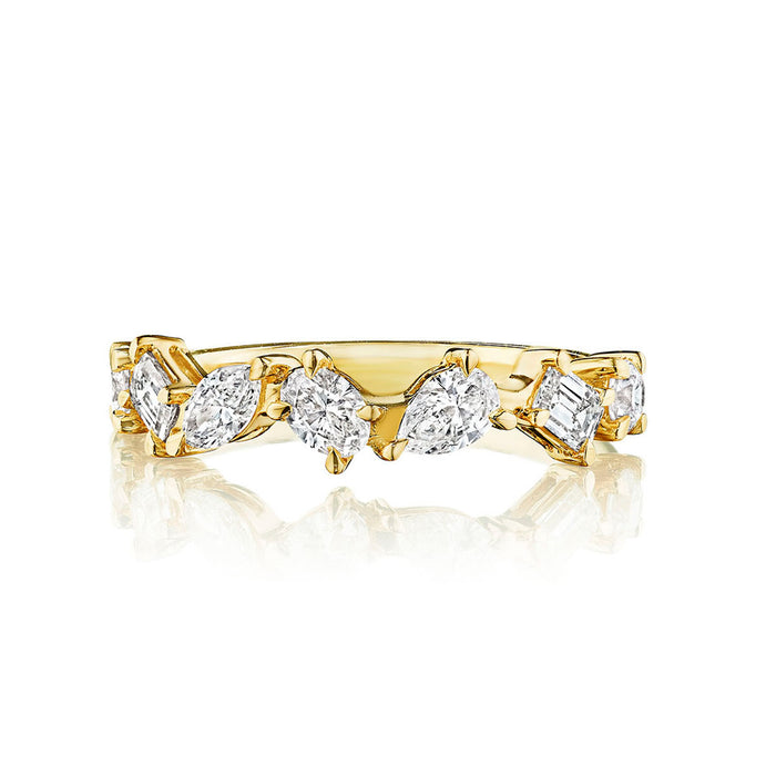 Mixed Cut Diamond Wedding Band