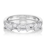 1.51tcw Murray Half Diamond Eternity Band