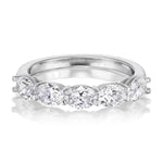 1.50tcw Oliver Half Diamond Eternity Wedding Band