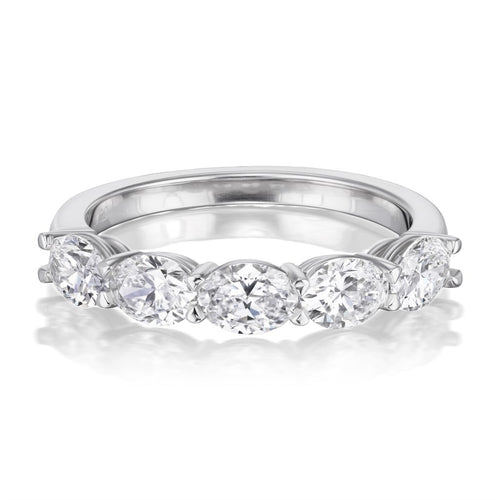 1.50tcw Oliver Half Diamond Eternity Wedding Band