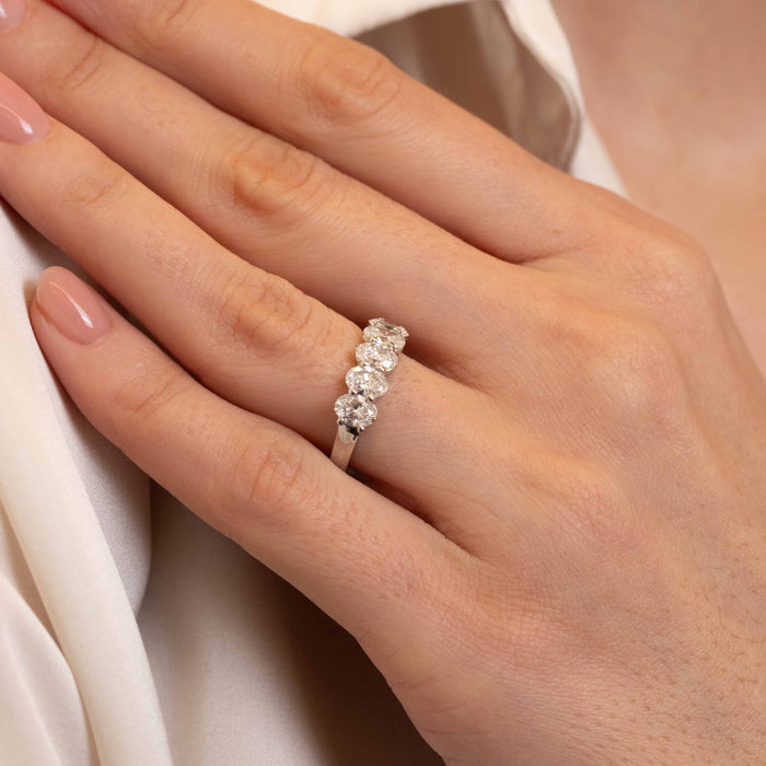 1.89tcw Arden Half Diamond Eternity Wedding Band