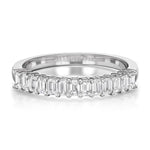 0.73tcw Battery Half Diamond Eternity Wedding Band