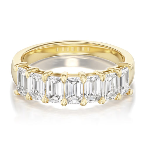 1.80tcw Battery Half Diamond Eternity Wedding Band