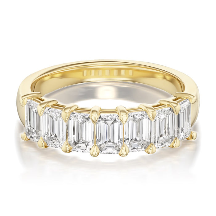 1.80tcw Battery Half Diamond Eternity Wedding Band
