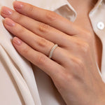 Duane Double Row Pave Wave Wedding Band