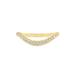 Pave Bond Wave Wedding Band