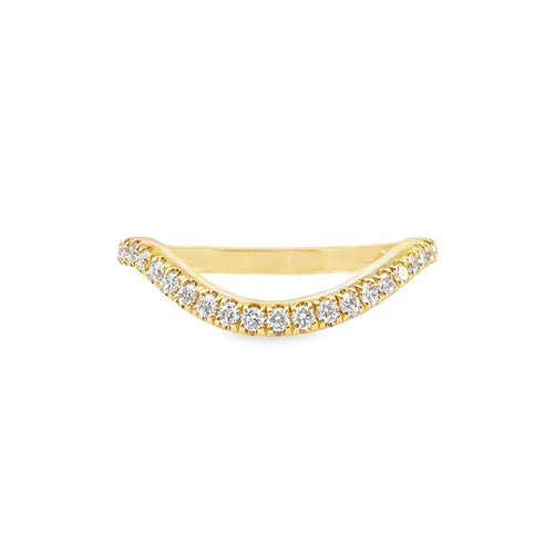 Pave Bond Wave Wedding Band