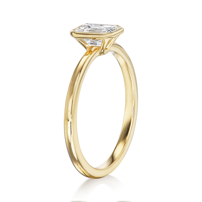 Ludlow 0.70ct Emerald Cut Diamond Engagement Ring