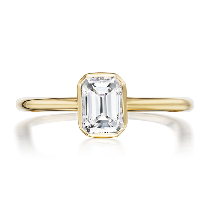 Ludlow 0.70ct Emerald Cut Diamond Engagement Ring