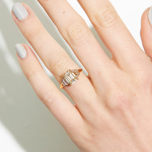 Caroline 2.01ct Emerald Cut Diamond Engagement Ring Image 2