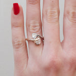 "Toi et Moi, When Two Become One Pear" Diamond Engagement Ring