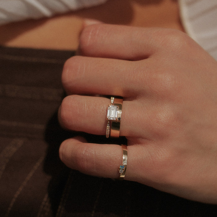 Monolith 1.41ct Emerald Cut Diamond Engagement Ring