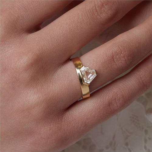 Monolith 1.27ct Shield Cut Diamond Engagement Ring Image 2