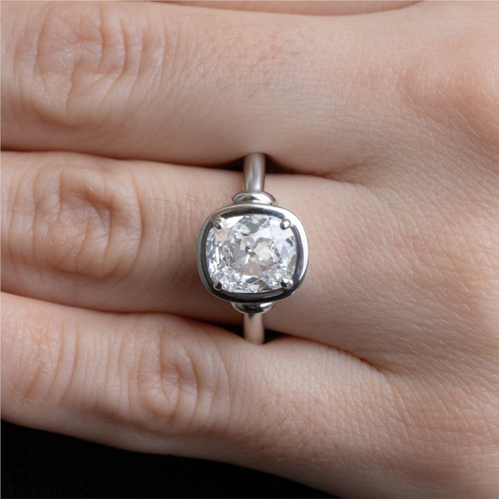 Margarette 2.41ct Cushion Cut Diamond Engagement Ring