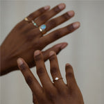Small Round Brilliant Cut Diamond Signet Ring