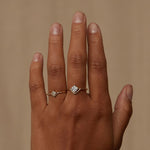 Small Nestled Princess Cut Ring