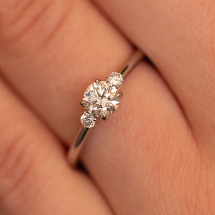 Mini Elizabeth Three-Stone Engagement Ring