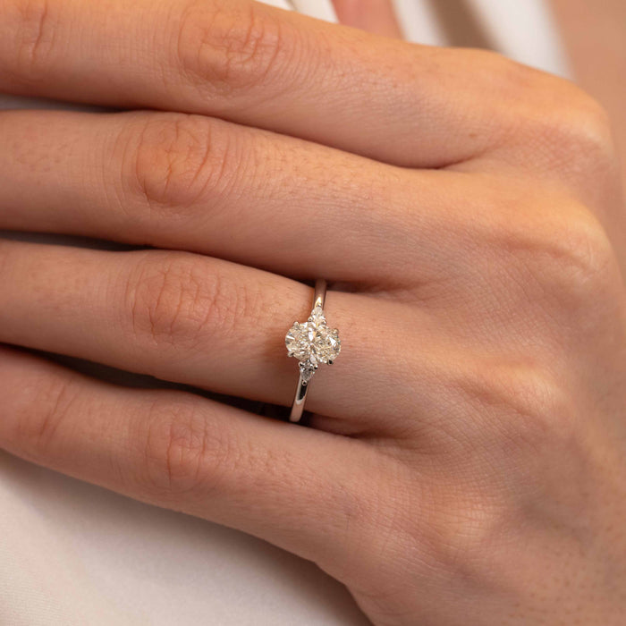 Petite Ann Three Stone Engagement Ring