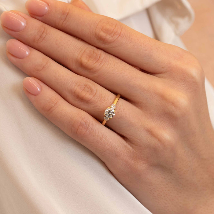Petite Elizabeth Three Stone Engagement Ring