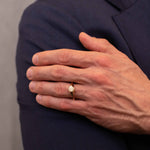 Edge Signet Engagement Ring