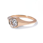 Edge Signet Engagement Ring