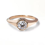Edge Signet Engagement Ring