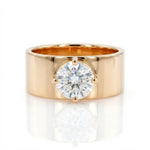Menhir Round Engagement Ring Setting