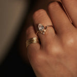 Nestled Diamond-Accented Engagement Ring Setting
