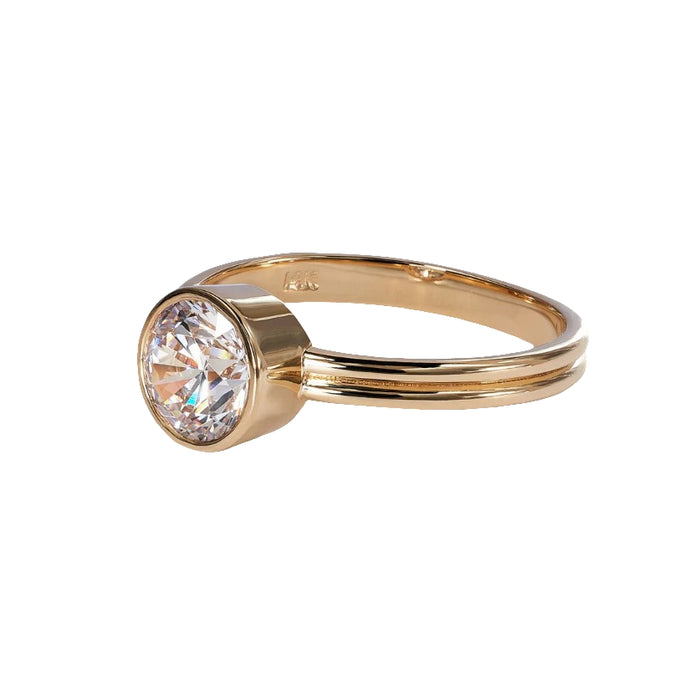 Ridge Solitaire Engagement Ring Setting