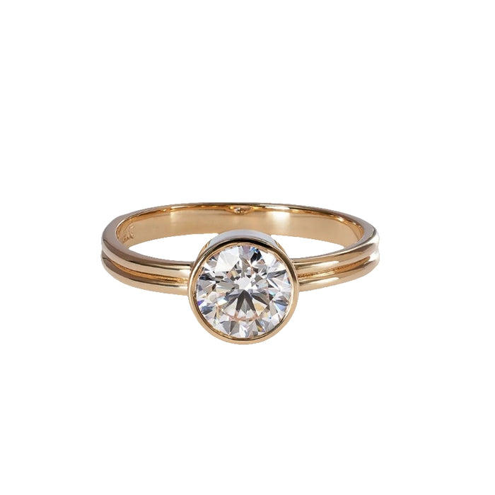 Ridge Solitaire Engagement Ring Setting