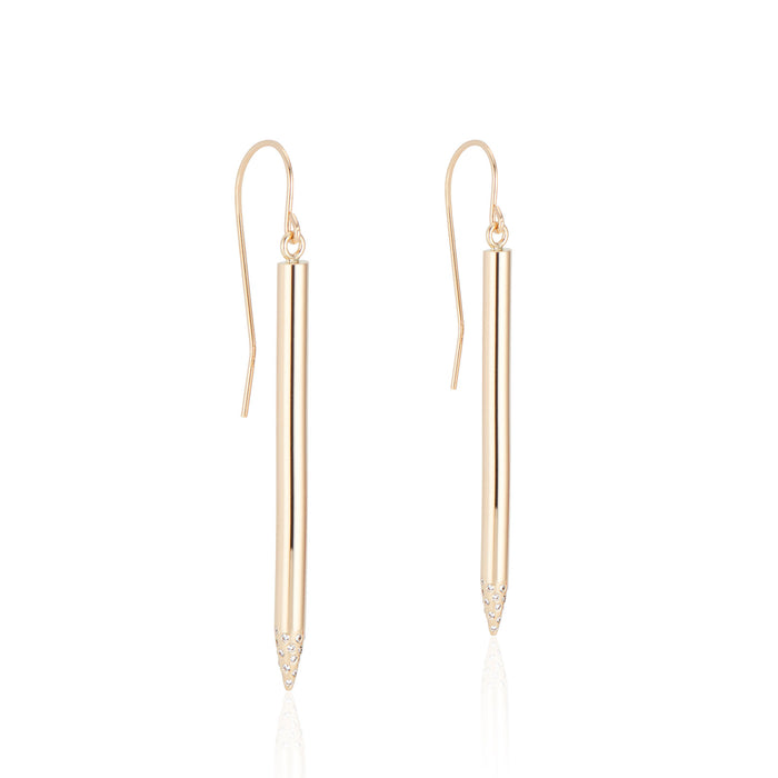 Pavé Diamond Arrow Point Earrings
