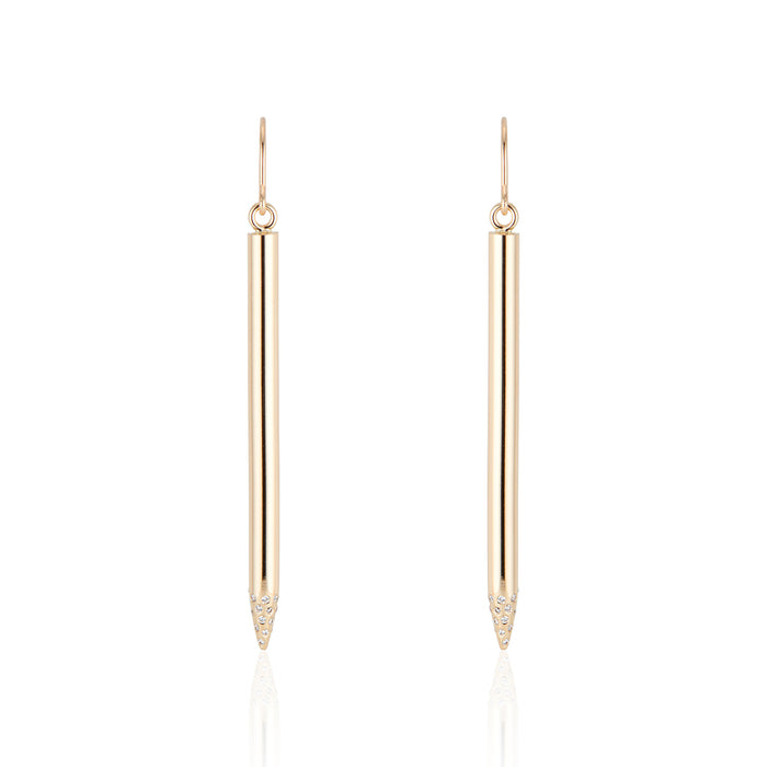 Pavé Diamond Arrow Point Earrings
